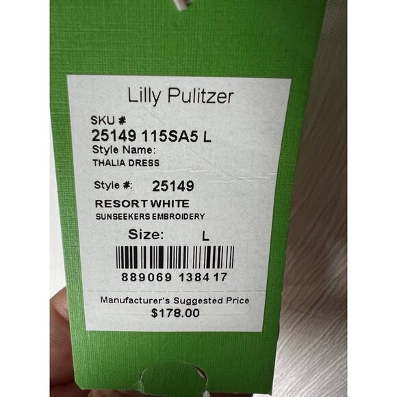 Lilly Pulitzer Thalia Tunic Sleeveless Swing Dress Embroidery in Size L New - Picture 5 of 9